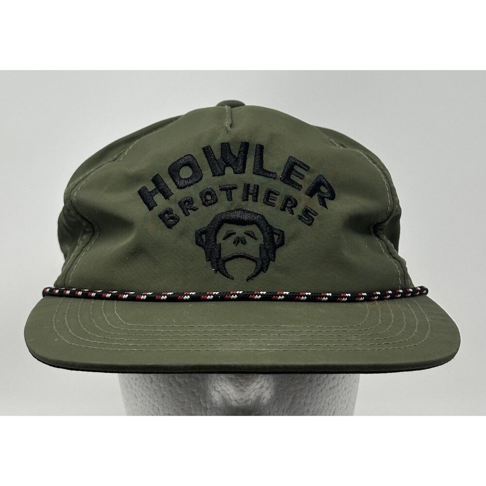 Howler Brothers Camp Rope SnapBack Hat Cap Green Monkey Adjustable Embroidered